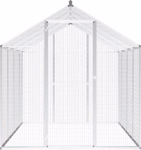Voliera da giardino in alluminio vidaXL L: 178 cm, P: 178 cm, H: 192 cm