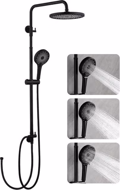 Doccetta per docce con maniglia regolabile - Altezza regolabile - Laminato in acciaio inossidabile
