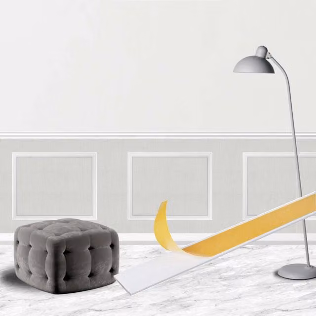 Kit di Boiserie Autoadesiva Polistrutturata Boiseternal Modello Chiara Colore Bianco 2mq