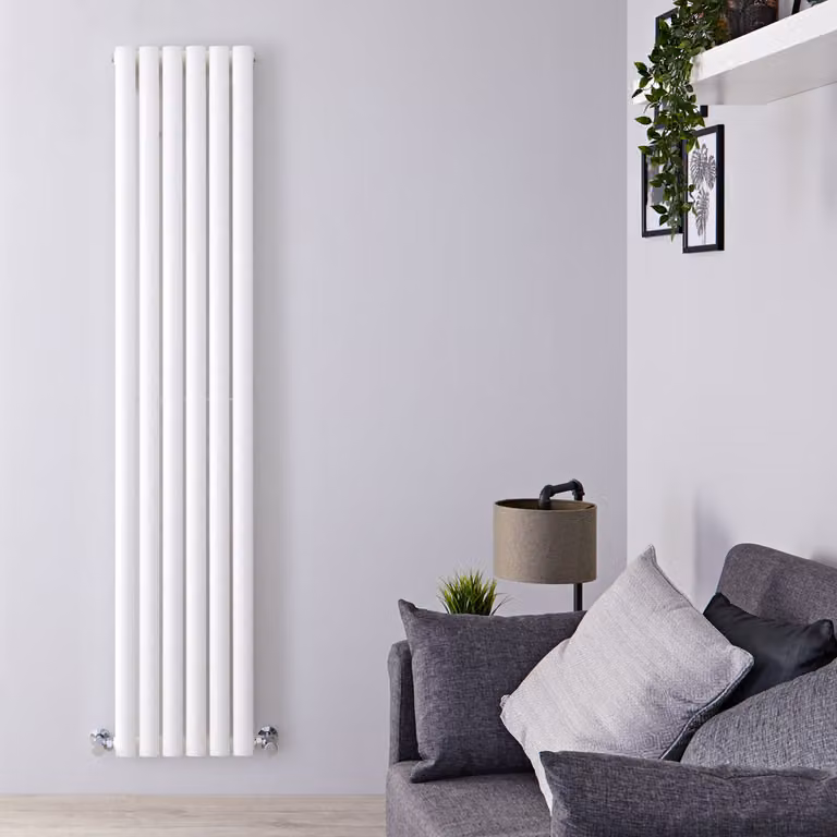 Radiatore Verticale Bianco 1780x354mm 710W - Slim salvaspazio - Design Moderno - Revive