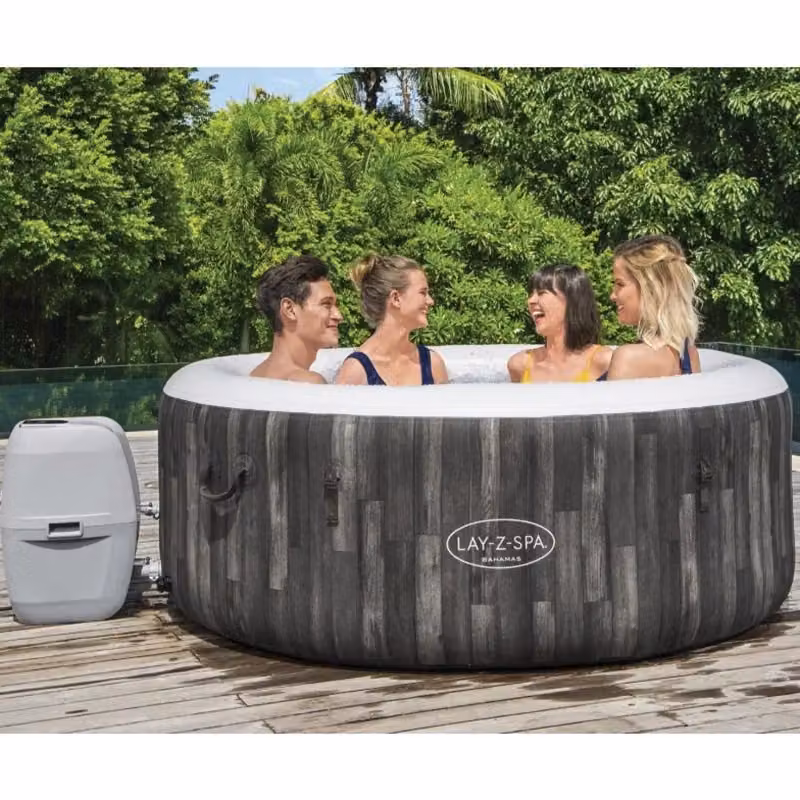 Idromassaggio gonfiabile Lay-Z-Spa Bahamas AirJet per 2-4 persone, grigio, forma rotonda in PVC – 2