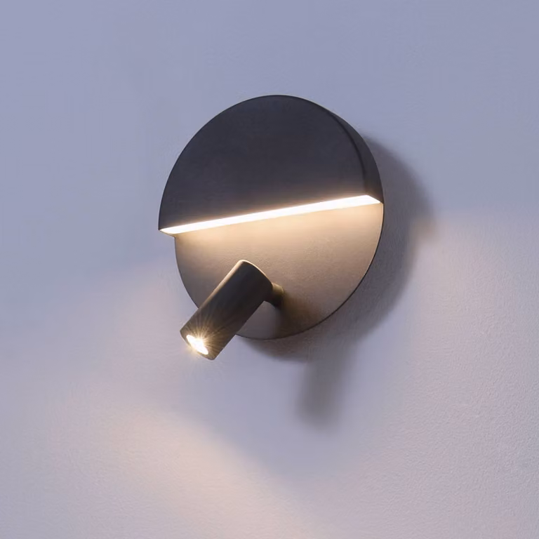 Trio Lighting Applique da parete a LED Mario, Nero, Soggiorno / Sala da pranzo, Metallo, Moderno, Applique a LED