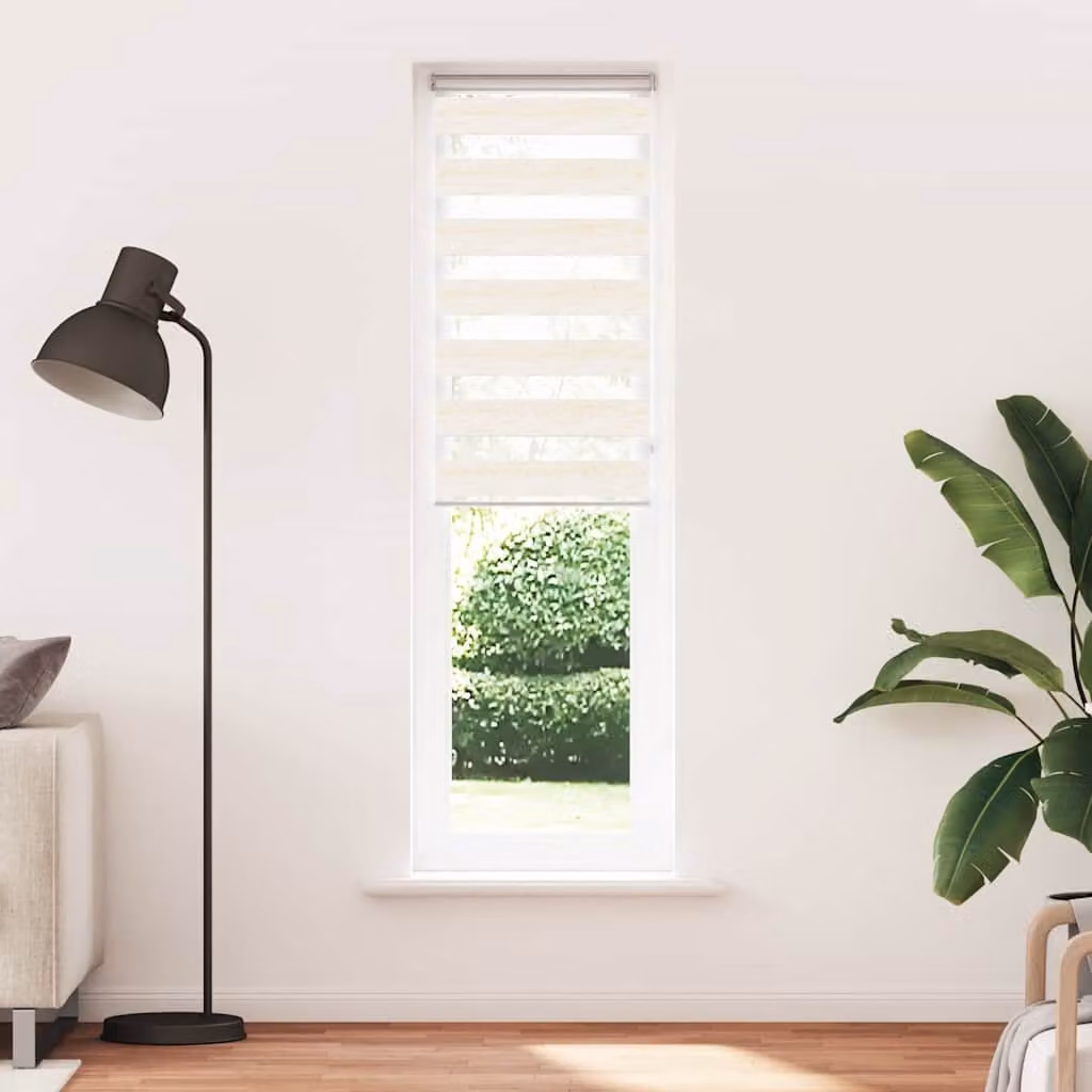 vidaXL Tenda a Rullo Zebra Larghezza Tessuto 55,9 cm Poliestere
