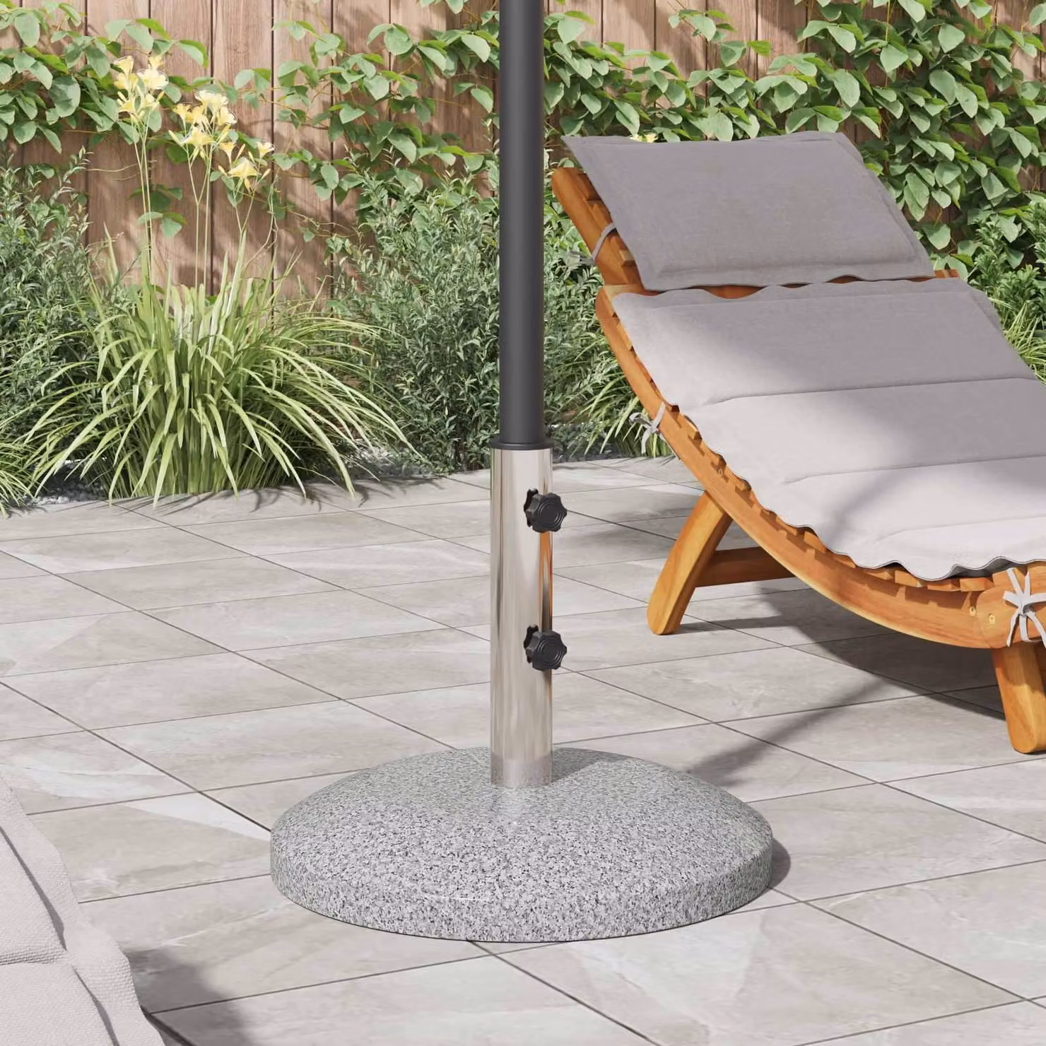 Maison Exclusive - Tubo per ombrellone, 0,63 kg, acciaio inossidabile naturale