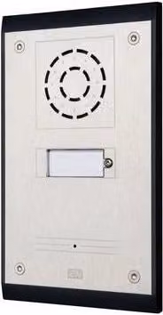 Citofono IP 2N Helios IP Uni con 1 tasto PoE SIP e apriporta DTMF colore Nero Argento – 1
