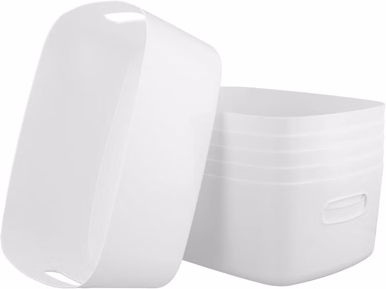 Contenitore in plastica, dimensioni 30,5 x 20,5 x 12 cm, con maniglie, ideale per cucina e bagno