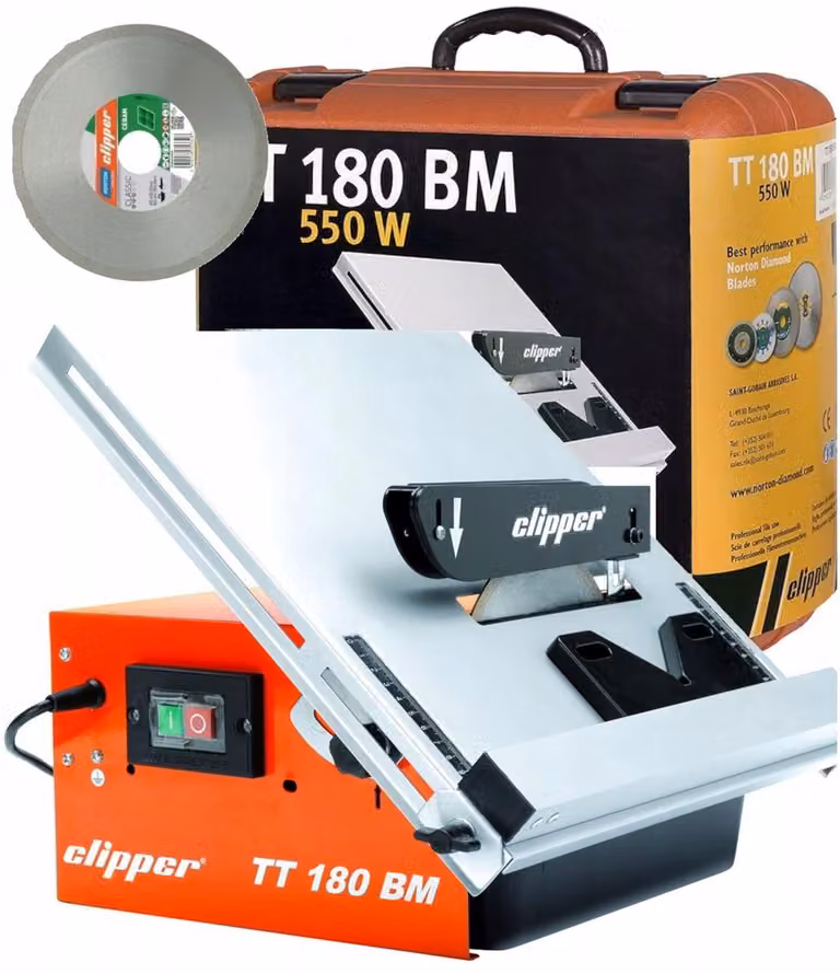 Macchina per il taglio di piastrelle Norton Clipper TT180 BM con disco diamantato e valigetta
