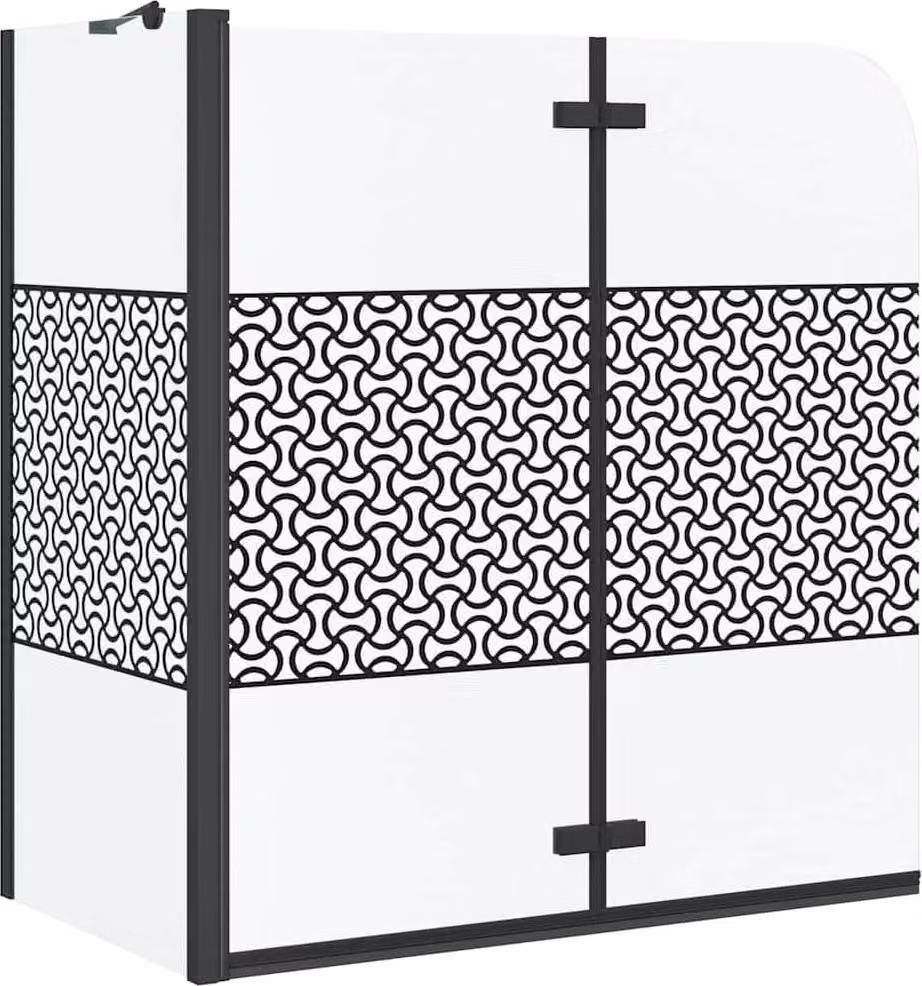 Chiusura per Bagno Geometrico Nero 120 x 67 x 129 cm