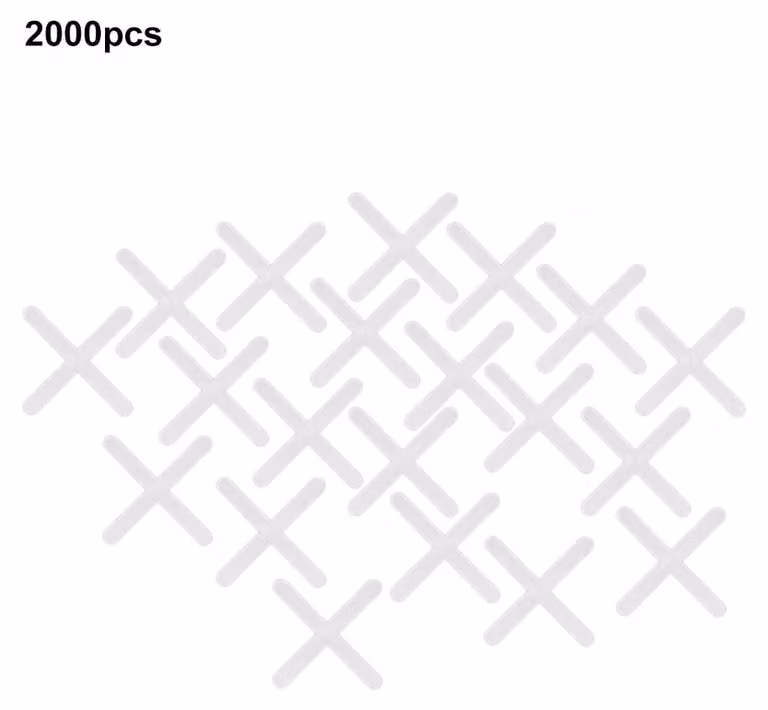 2000 supporti in Vetroceramica per piastrelle, distanziatori in plastica a forma di croce per piastrelle, sistema di livellamento riutilizzabile da 2 mm/2,5 mm, 2 mm