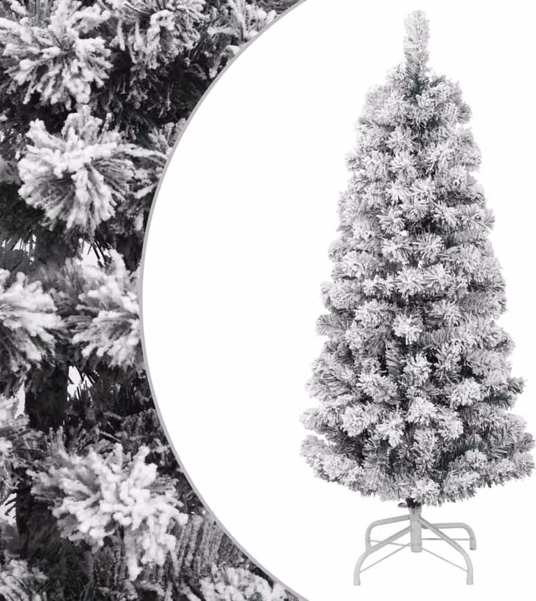 Maison Exclusive - Albero di Natale artificiale, pieghevole, con neve, altezza 120 cm