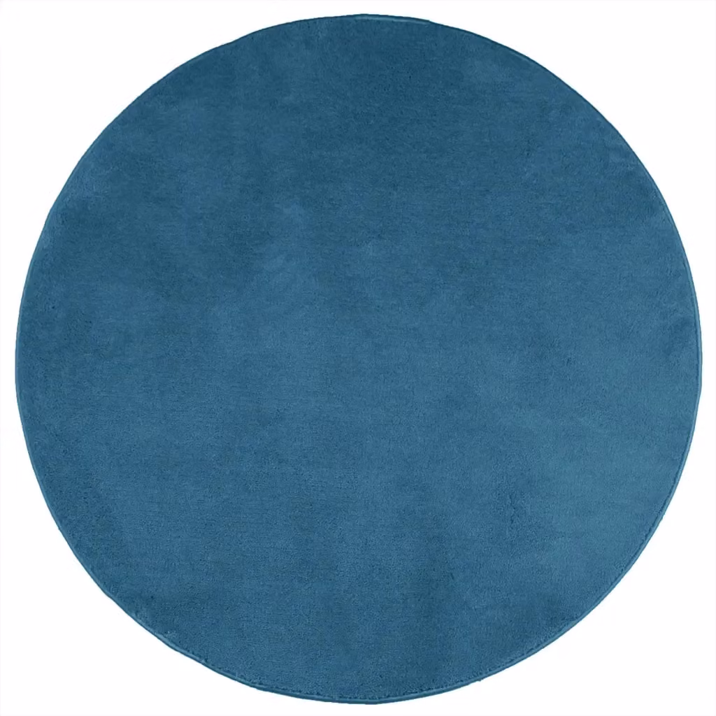 Tappeto rotondo moderno vidaXL in poliestere a pelo corto, colore turchese, Ø 200 cm – 2