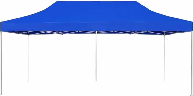 Gazebo Professionale Pieghevole Videx in Alluminio e PVC Blu L/P: 6 x 3 m