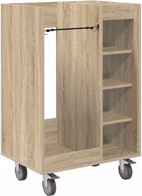 Armadio per Golf con Ruote Design In in Rovere Sonoma, Colore Marrone, L: 65 cm, P: 45 cm, H: 98 cm