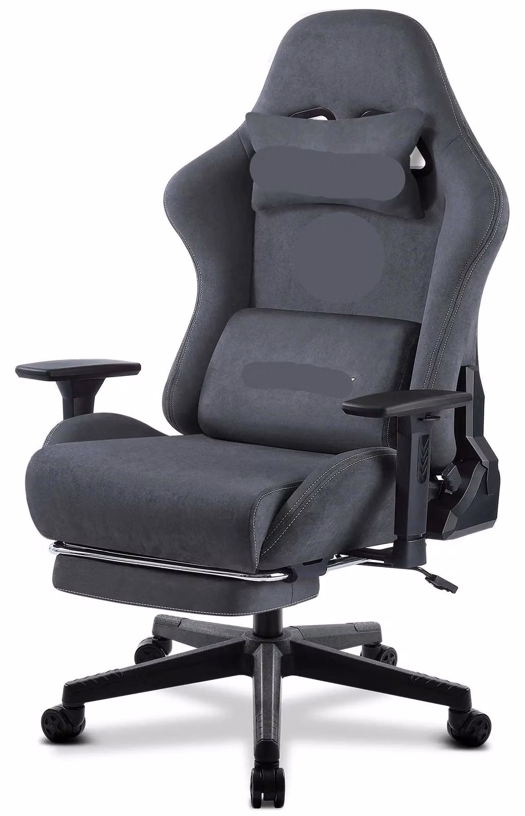 Sedia da gioco ergonomica, sedia da ufficio, sedia per computer con braccioli regolabili in 3D e poggiapiedi
