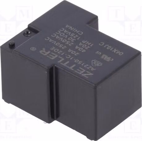 1 relè: bobina elettromagnetica, 12 VDC, 40 A, serie: AZ2150, modello: AZ2150-1C-12DE