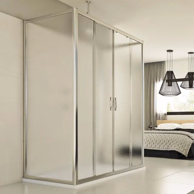 Box Doccia 3 lati 80x150x80 CM H198 stampato C mod. Young Trio 2 Ante