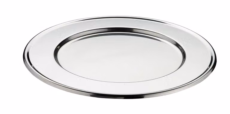 Sottopiatto Pitagora in acciaio inox di Pintinox diam. 31