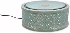 Fontana da tavolo LYSA in ceramica verde con LED, H: 33,5 cm, P: 13,5 cm – 1