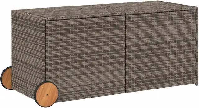 Tavolo da giardino moderno in legno di acacia oliato grigio L: 127 cm, P: 59,5 cm, H: 55 cm – 1