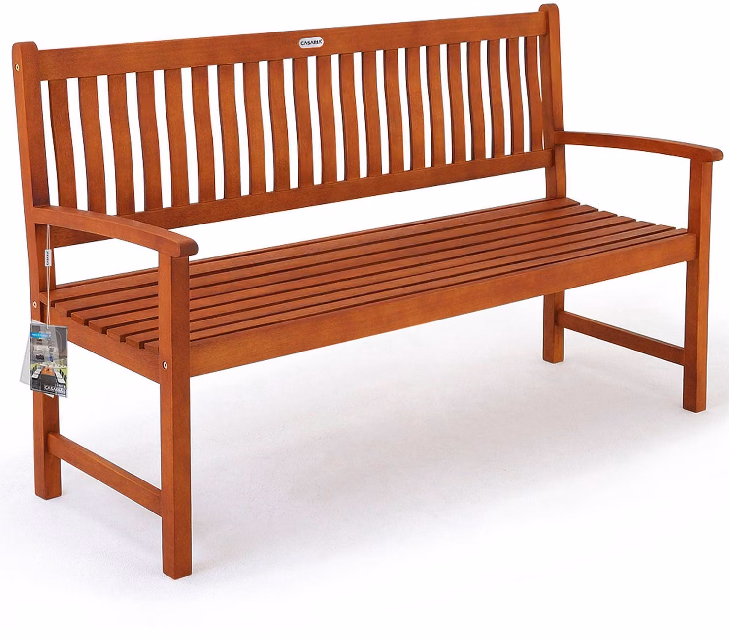 Panca da giardino in legno di eucalipto, 152x55x90cm, certificata