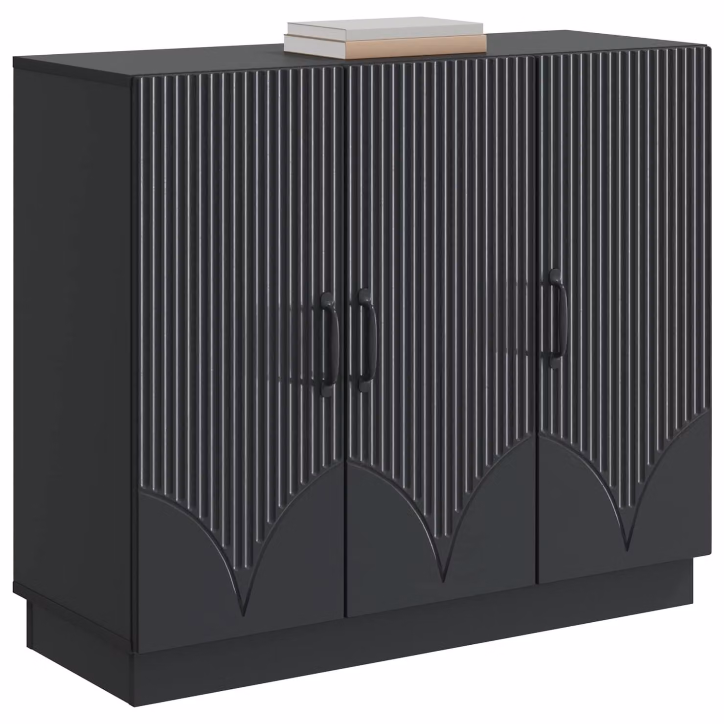Credenza Nero 89 x 34,5 x 77 cm Legno ingegnerizzato
