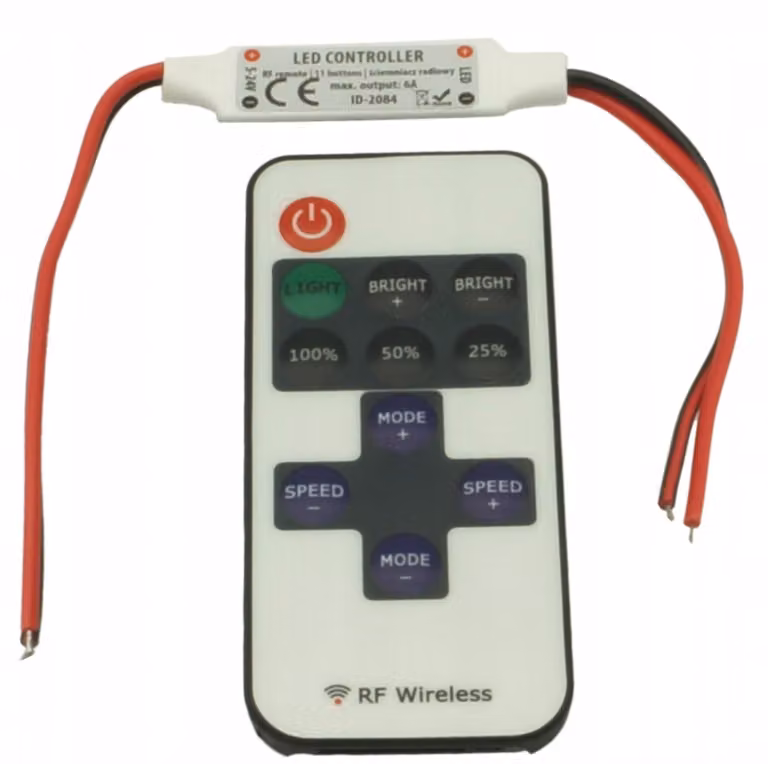 Dimmer per strisce LED con telecomando e puntali per saldatura ID-2084 Idealed