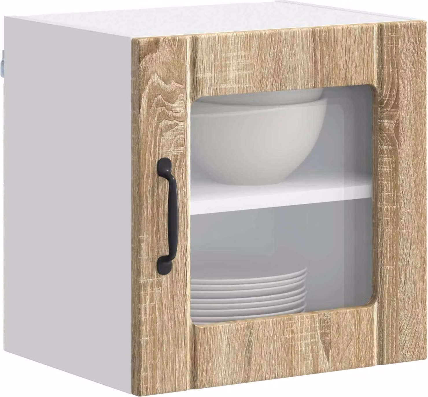 Mobile in vetro da parete LUCCA Rovere Sonoma 40 x 31 x 40 cm