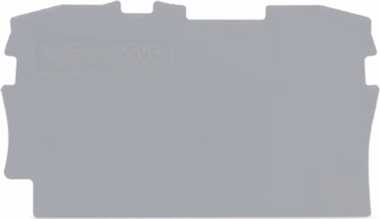 Piastra terminale e intermedia Wago, spessore 0,8 mm, grigia, 1 pz.