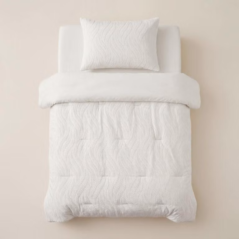 Sleeptime, coperta trapuntata "Lazy", color beige, 140 x 200 cm, con federa inclusa