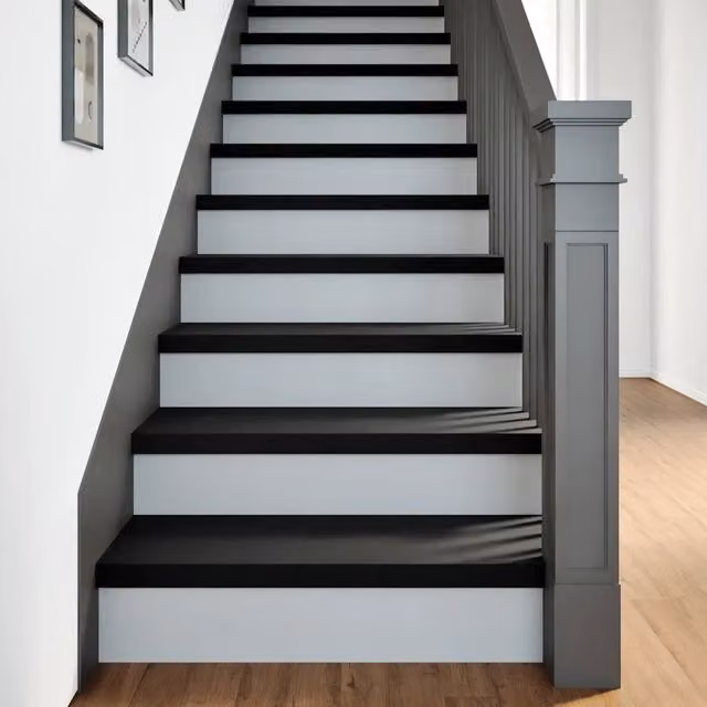Set di 20 gradini in legno massello di rovere marrone scuro vidaXL L 80 cm x P 30 cm x H 2 cm