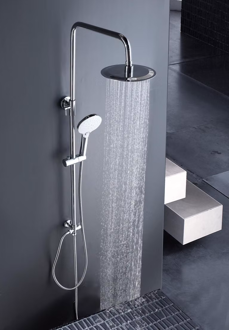 Sistema doccia con soffione quadrato di grandi dimensioni, 30 cm