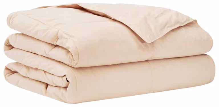 Coperta estiva beige, 200 x 220 cm, 100% fibra di kapok naturale