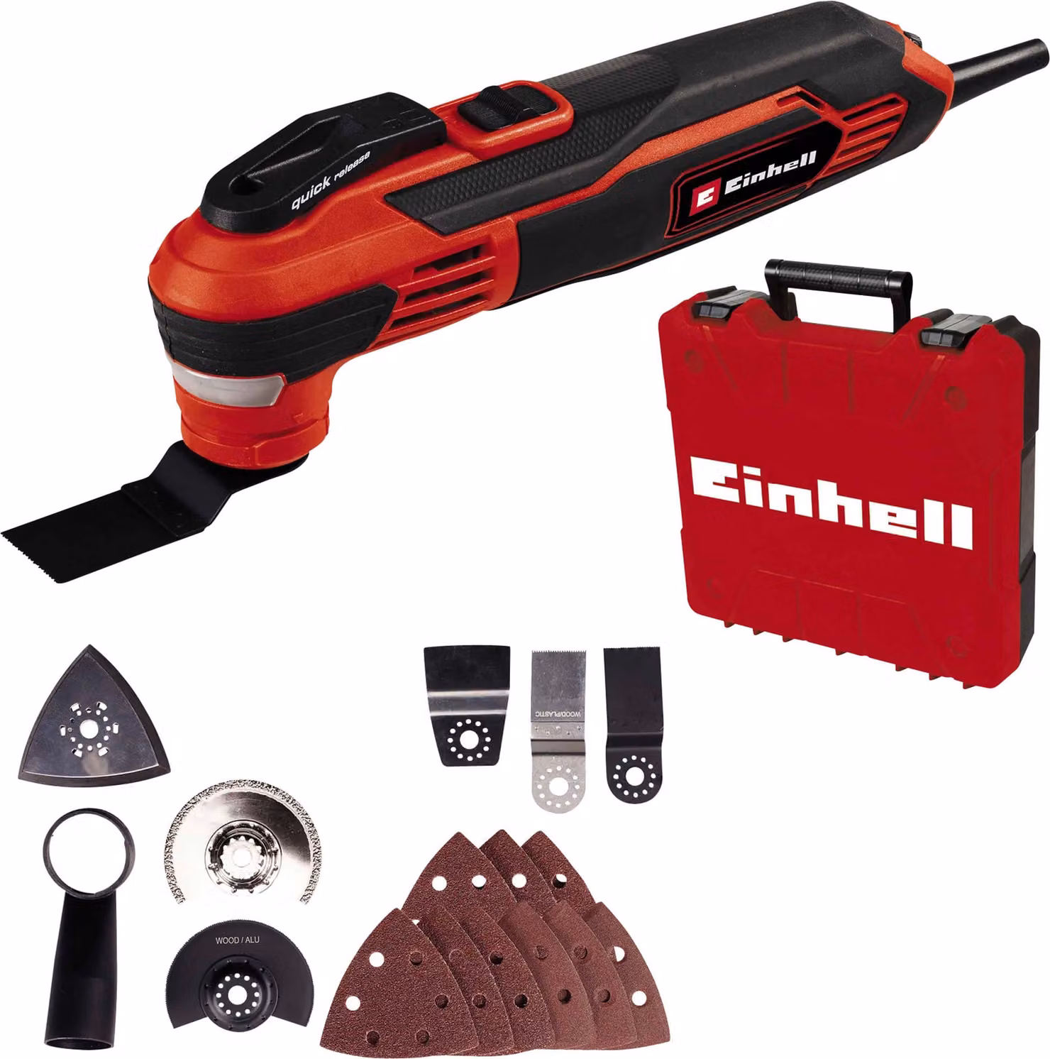 Einhell TE-MG 350 EQ 4465155 Multifunktionswerkzeug mit Zubehör, inkl. Koffer 350 W (4465155)
