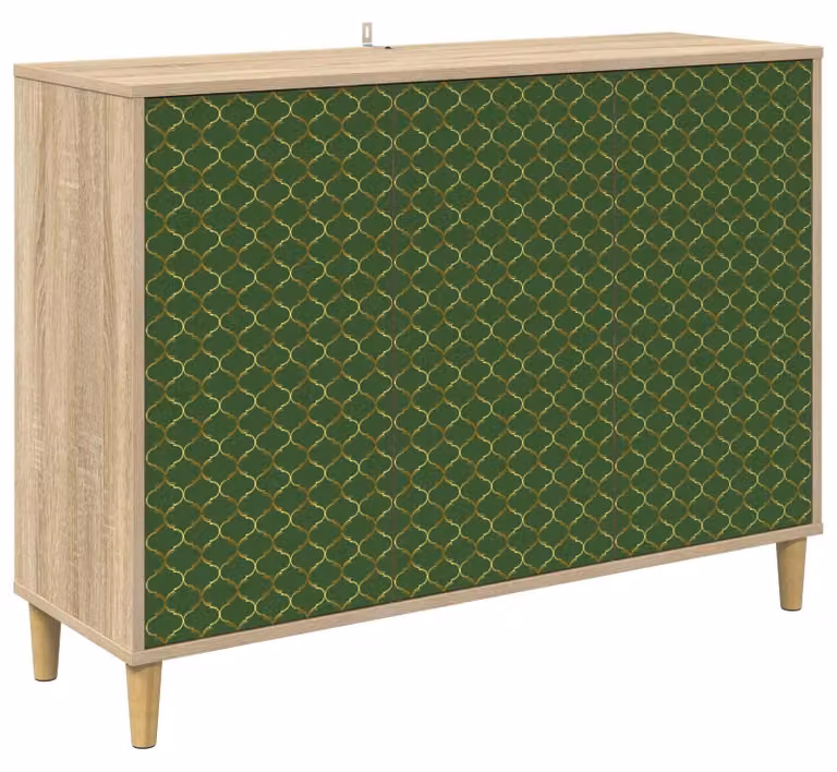 Mobile contenitore GELEEN Sonoma, dimensioni 102 x 33 x 75 cm, realizzato in materiale composito di legno