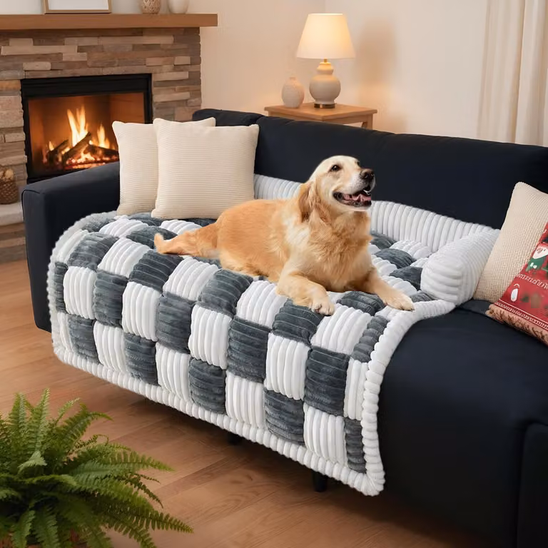 Copertura per divano per animali domestici, colore blu-grigio, dimensioni 75 x 75 x 13 cm