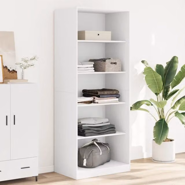 Armadio bianco vidaXL con ripiani interni in MDF per camera da letto o ingresso L/P/H: 80 x 50 x 200 cm