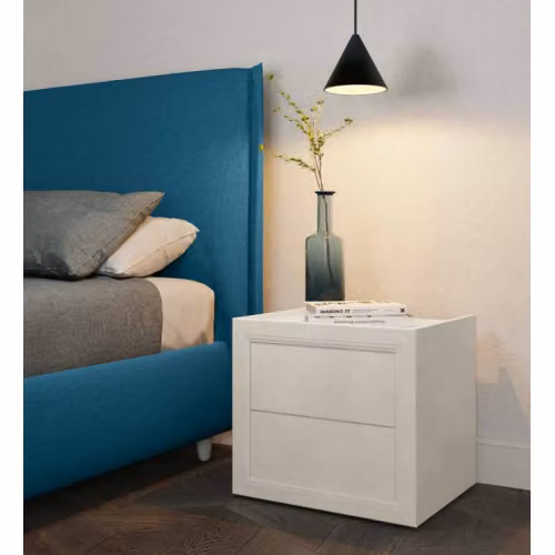 Elegante comodino con 2 cassetti Solid