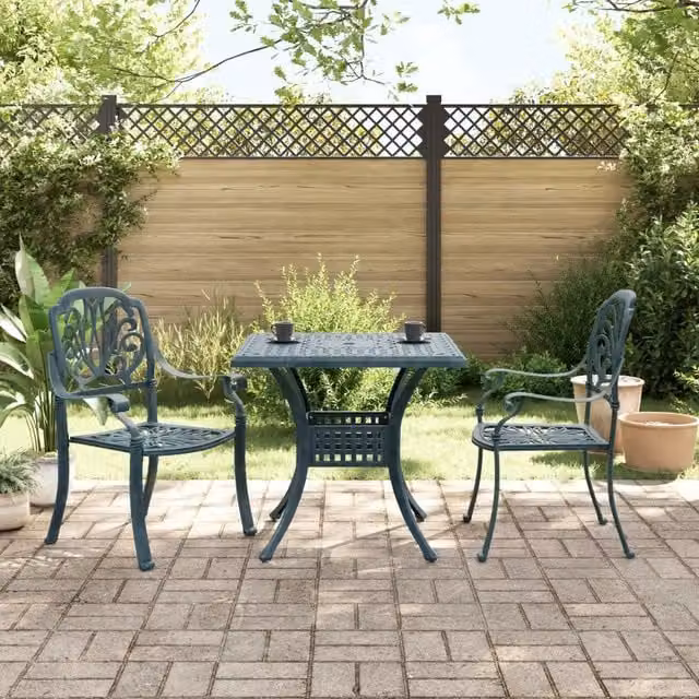 Set da Bistrò 3 pz Verde in Alluminio Pressofuso 3216340