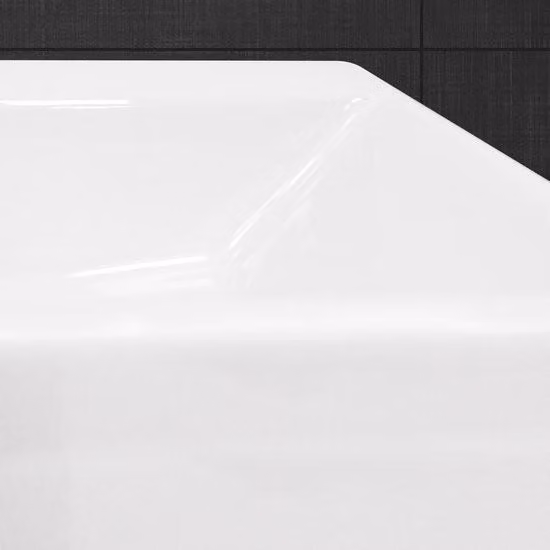 Lavabo angolare 60,5 x 36 x 13 cm, Vetroceramica bianca - incl. set di scarico con troppopieno