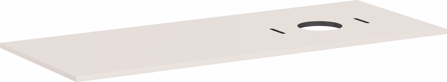 hansgrohe Xilesa E Console avec découpe à droite pour lavabo à poser, sans trou pour robinetterie, 1375x550x16mm, 54279780, 54279780