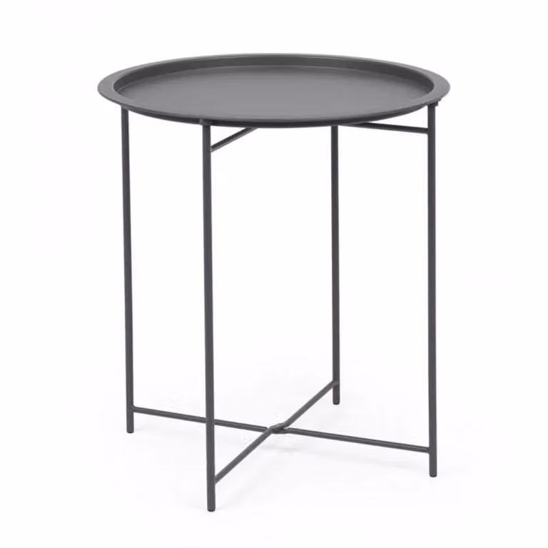 Set di 6 tavolini rotondi AUSTIN in acciaio antracite