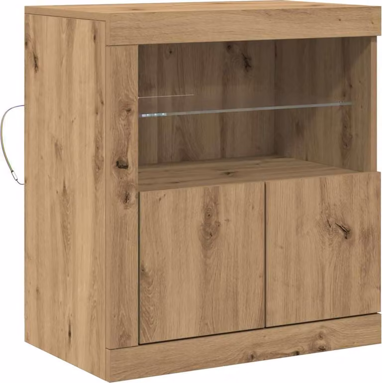 Madia LED Marrone 60,5 x 37 x 67 cm Legno multistrato