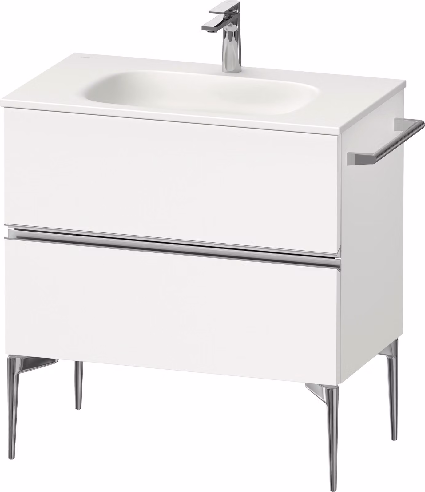 Duravit Sivida bâti-support pour lavabo, 2 tiroirs, poignée profilée chromée, 810x477x592mm, pour Sivida, SV4651010180000, SV4651010180000