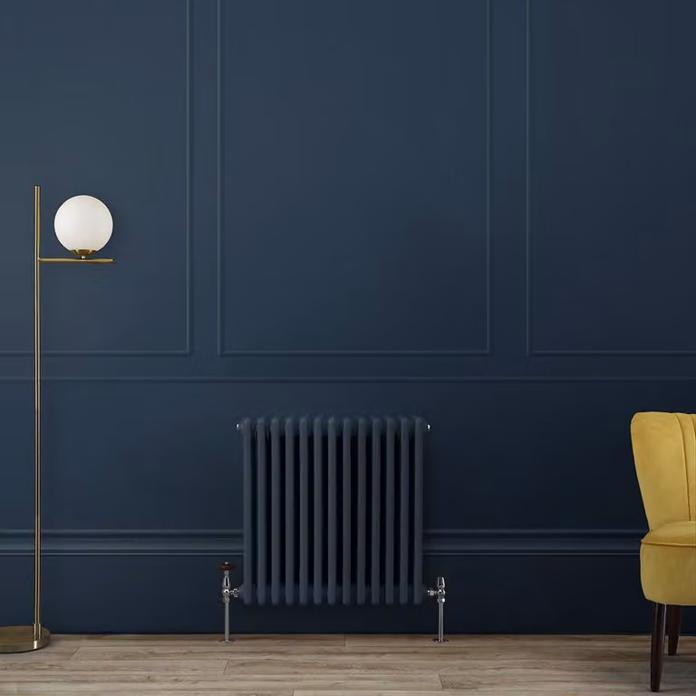 Radiatore Orizzontale a Colonne (3 Colonne) 600mm x 605mm - Blu (Regal Blu) - Regent