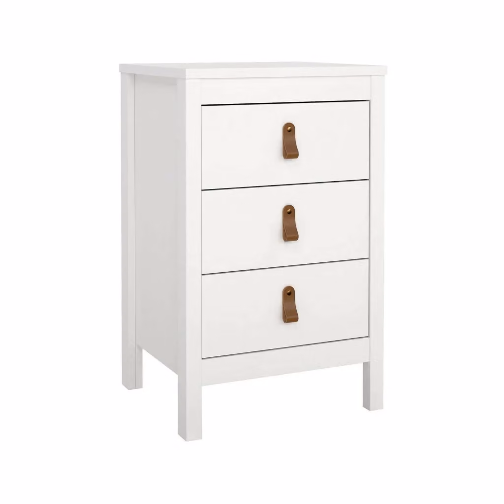 Comodino Lombardia DMORA Bianco Opaco L: 43,8 cm, P: 38,4 cm, H: 70,1 cm – 2