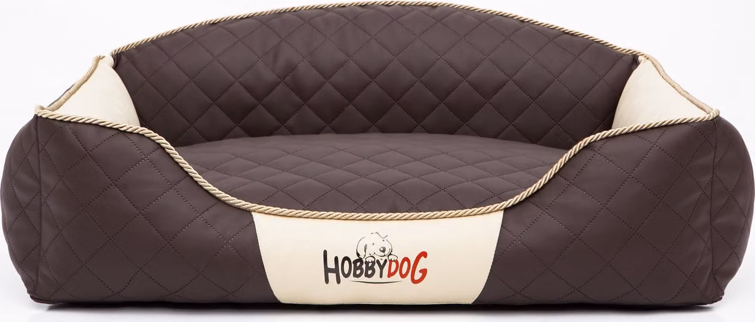 Cuscino per cani Cesto per cani Divano per cani domestici Lavabile - Elite - 110 x 84 x 30 cm [Taglia: XXL] - Marrone con beige