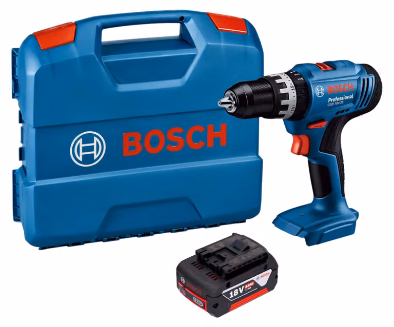 Avvitatore a percussione a batteria Bosch GSB 18V-25 Professional 18 V 56 Nm + 1 batteria da 5,0 Ah + valigetta L-Case - senza caricabatterie