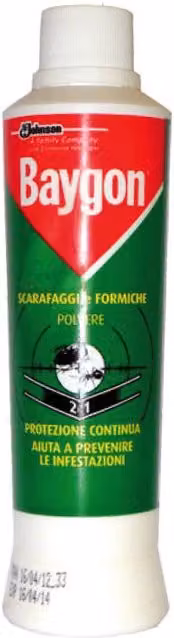Insetticida in Polvere Scarafaggi e Formiche Gr. 250 24 Pezzi Baygon