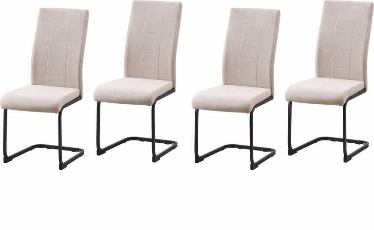 Set di 4 sedie a dondolo color crema LennyP HTI-Line