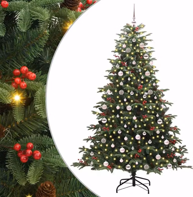 Albero di Natale artificiale con 300 LED Verde 240 cm
